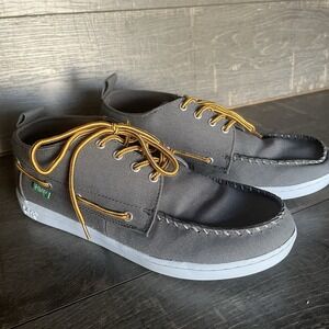 Keep Canvas Boat Shoes Gray Lace Up Casual Comfort Men's 8.5 EU41 Boat Coastal